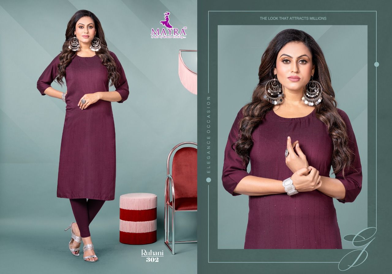Mayra Ruhani Latest Designer Fancy Ethnic Wear Latest Kurti Collection